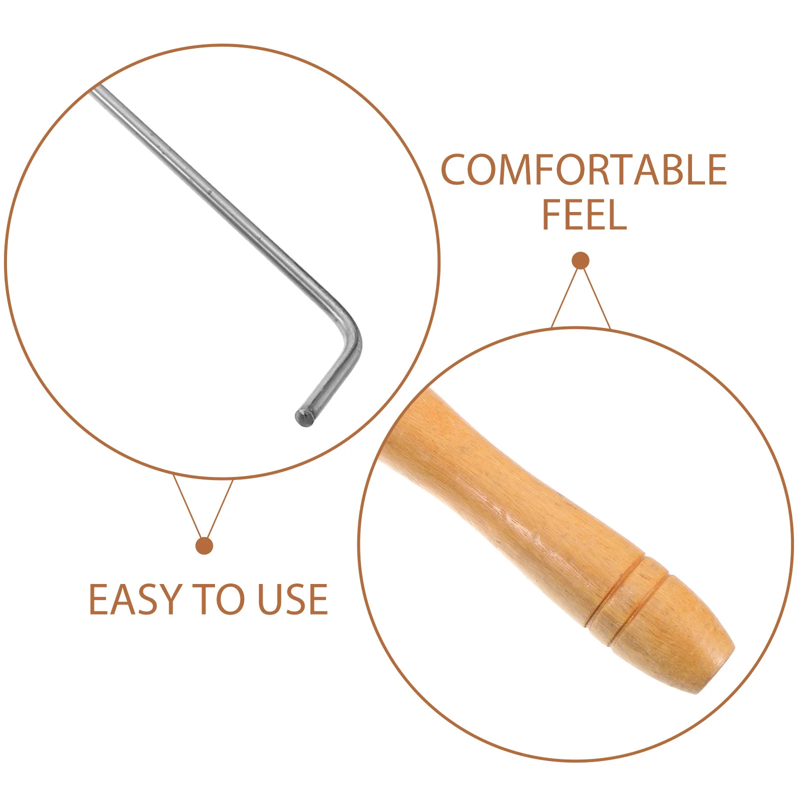 

Long Handle Metal Poker Durable Outdoor Fireplace Tool Camping Picnic Hiking Fire Pit Accessories Lightweight Portable Charcoal