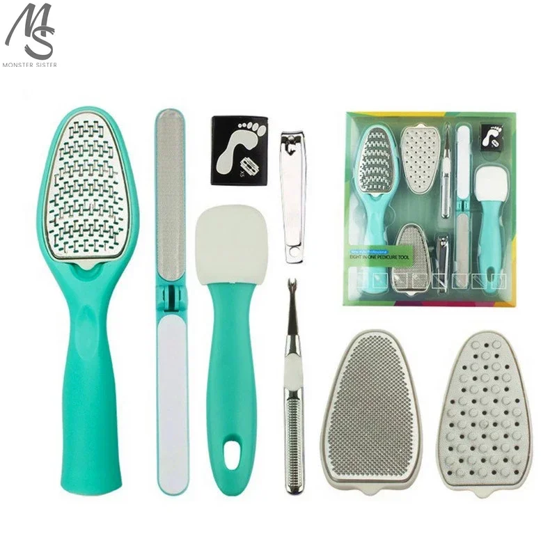 

8Pcs High-quality Foot Care Tool Set Nails Accessories Exfoliating Heel Sharpener Heel Cramping Heel Crackles Removal Files