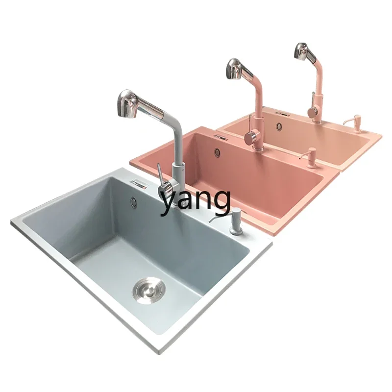 

CX quartz stone sink haze blue nude smoke color vegetable basin pool color under the stage