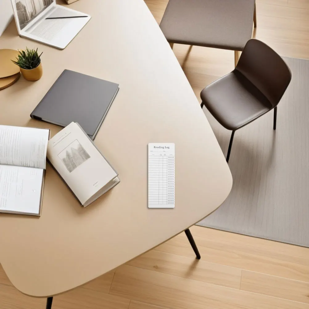 

25Pcs Reading Log Bookmark Library Card Design Book Tracker Manage Borrowed Books Reading Log Book Bookmark Logs