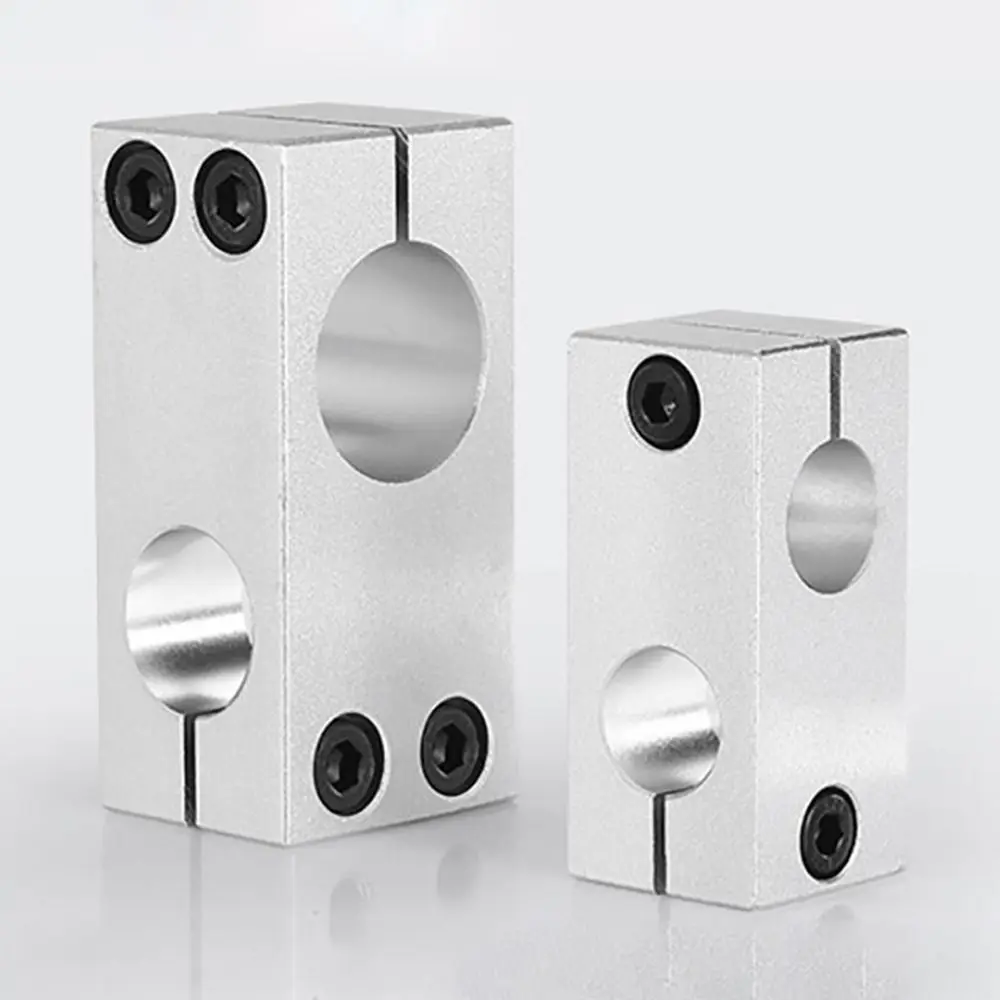 1Pcs Optical Axis Pillar Fixing Clamp Vertical Fixed Diameter Cross Block Steel Pipe Fixing Bracket Same/Different Diameter