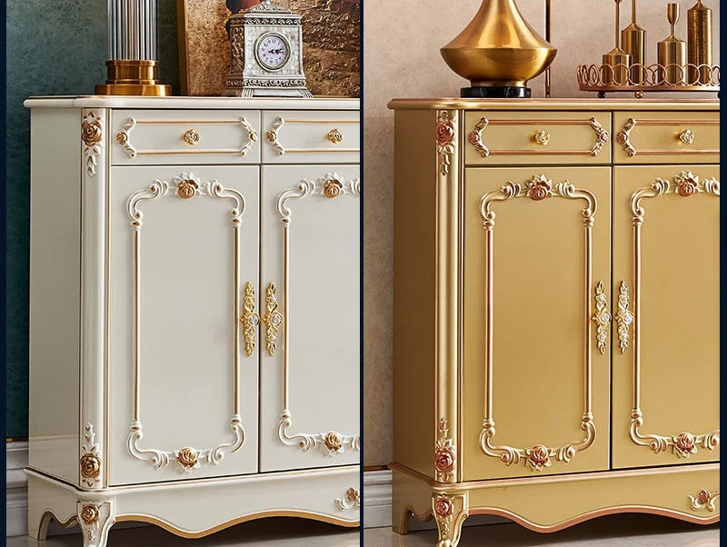 

Европейский шкаф для обуви, бытовой шкаф для обуви, стеллаж для хранения из цельного дерева, простой многослойный входной шкаф большой вместимости