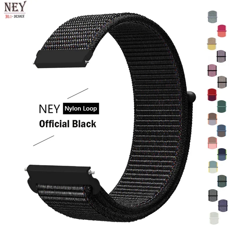 20mm 22mm Band For Samsung Galaxy Watch 6/5/4/5pro/4/6 Classic/active 2 Nylon loop sport bracelet huawei watch GT 4-2-2e-3 Strap