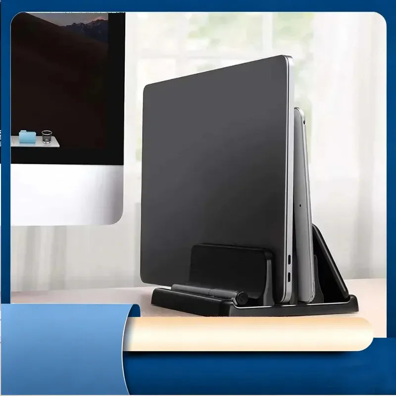 

2026 Vertical Laptop Stand Plastic Portable /Tablet/Phone Holder Adjustable Desktop Notebook Dock Space Save Accessory New