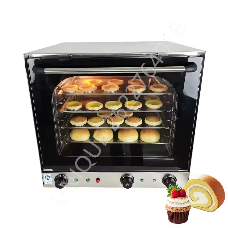 

Stainless Steel Electric Oven Commercial Hot Air Circulation Spray Type Four Layer Large Baking Box Bakery Equipment Oven