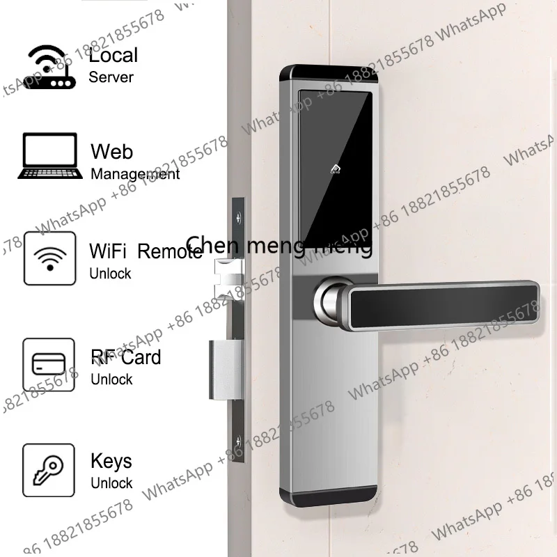 Web-Management Online BLE RFID Hotel Lock System for Wooden Door