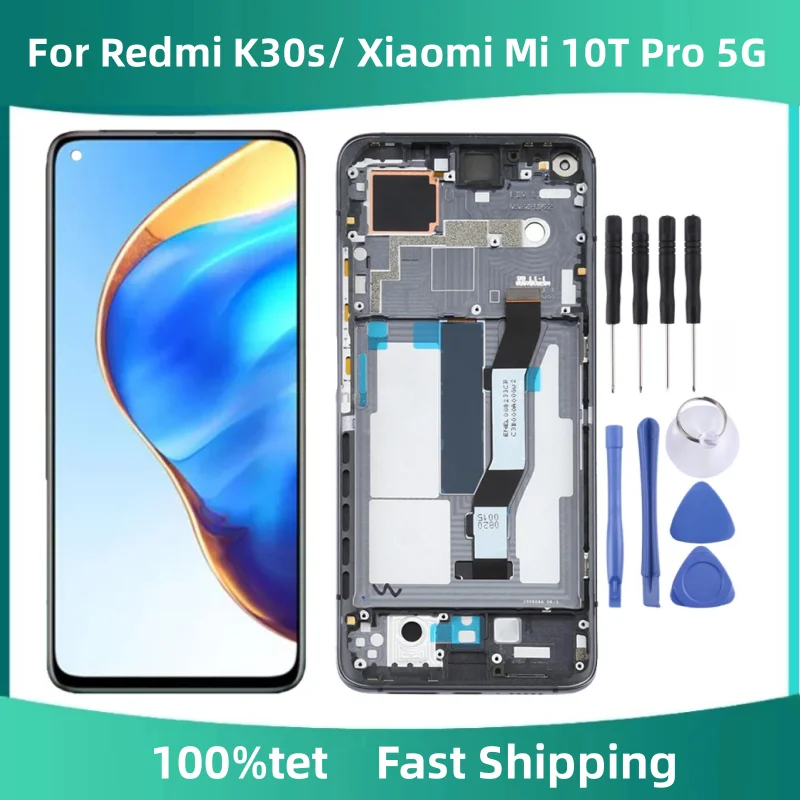 

Redmi K30s Display For Xiaomi Mi 10T Pro 5G LCD With Frame 6.67" Mi10T 5G M2007J3 LCD Display Touch Screen Panel Parts