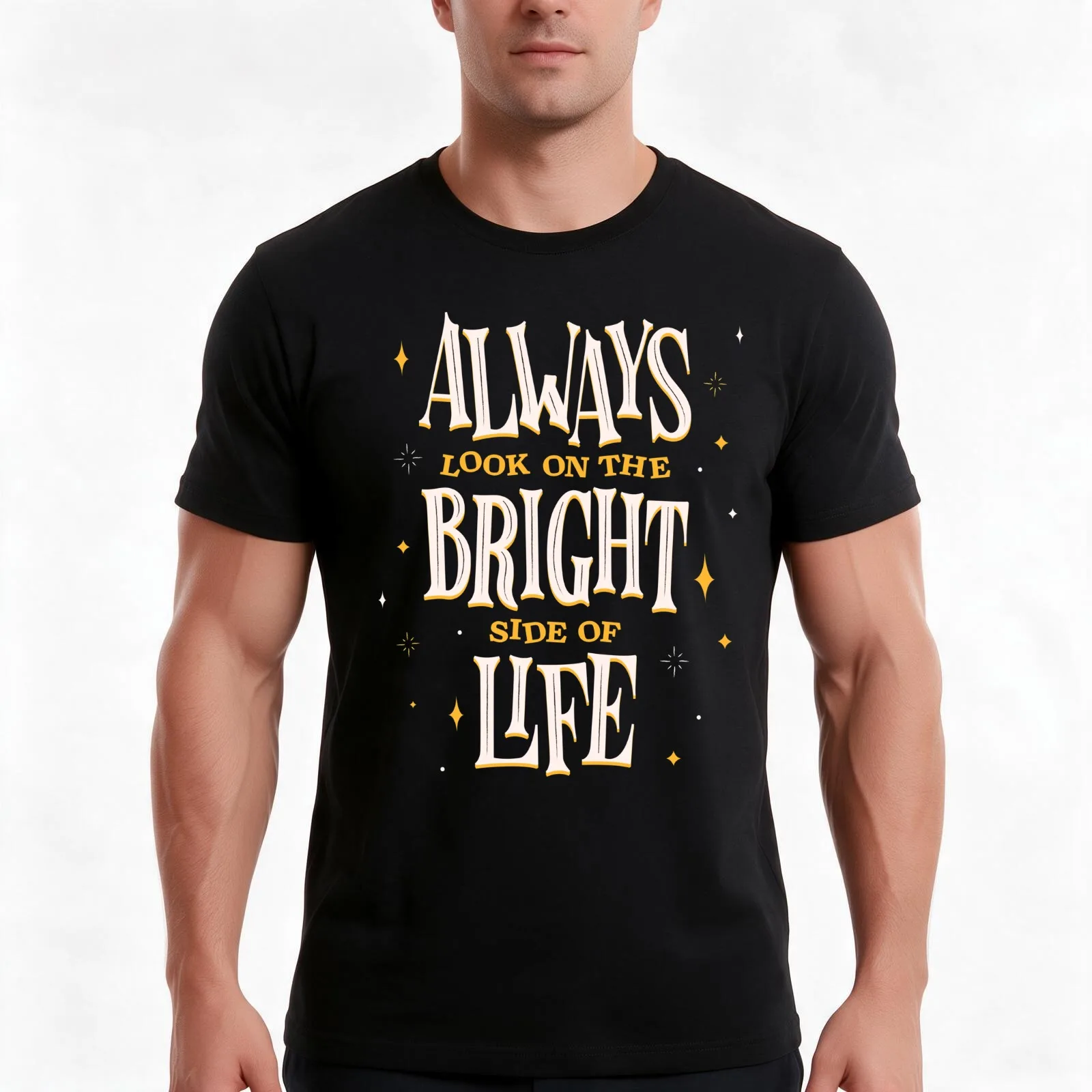 Always Look on the Bright Side of Life T-Shirt, Summer Casual Cotton Tee, Oversized Streetwear Tops, Vintage Graphic Print