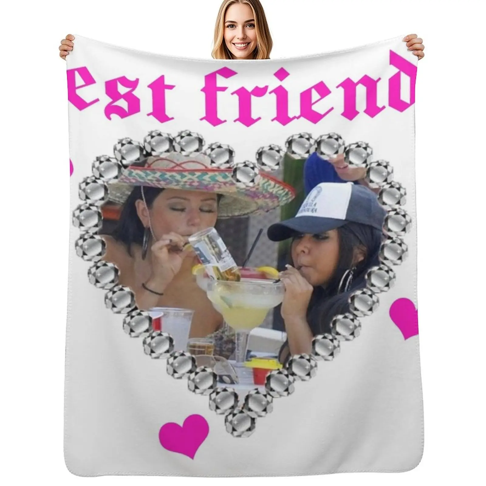 

best friends / snooki and jwoww Throw Blanket Kid'S warm for winter For Sofa Thin Comforter Blankets