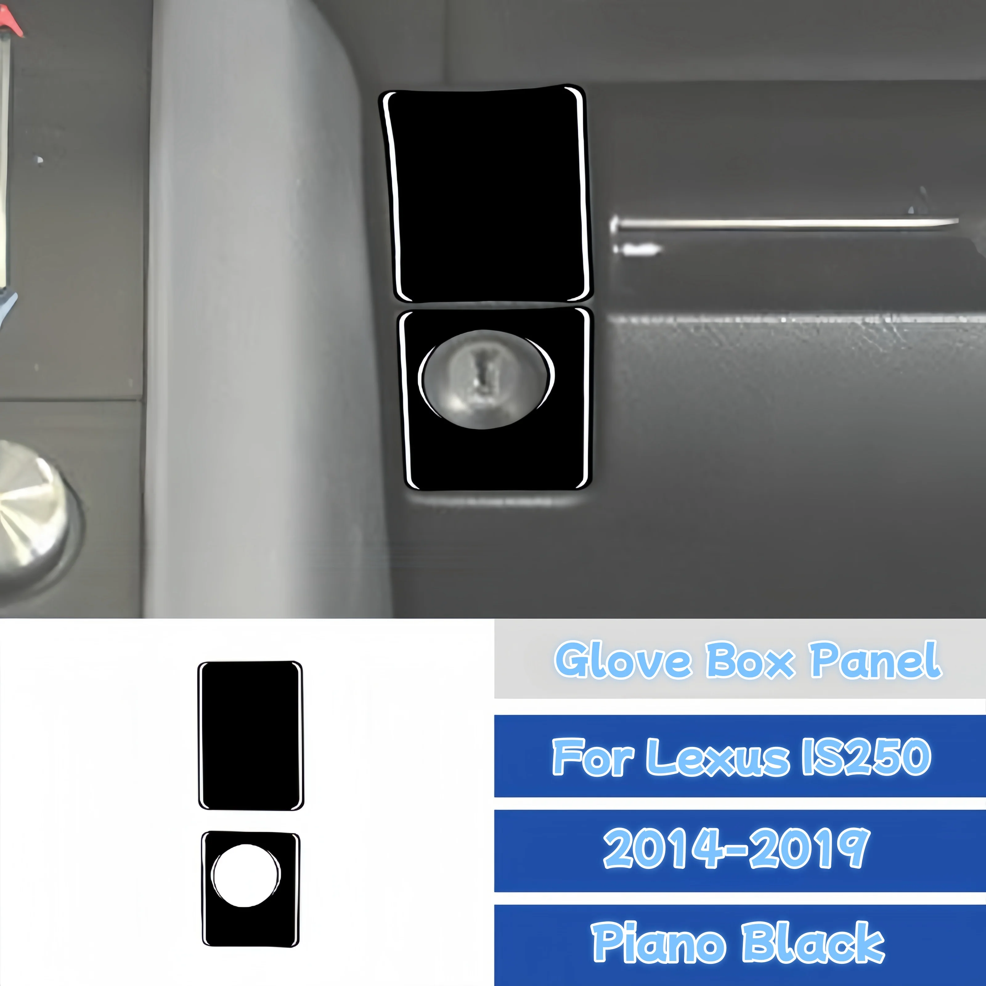 

For Lexus IS250 2014-2019 Piano Black Car Glove Box Switch Panel Cover Button Trim Stickers Accesorios Coche Interior