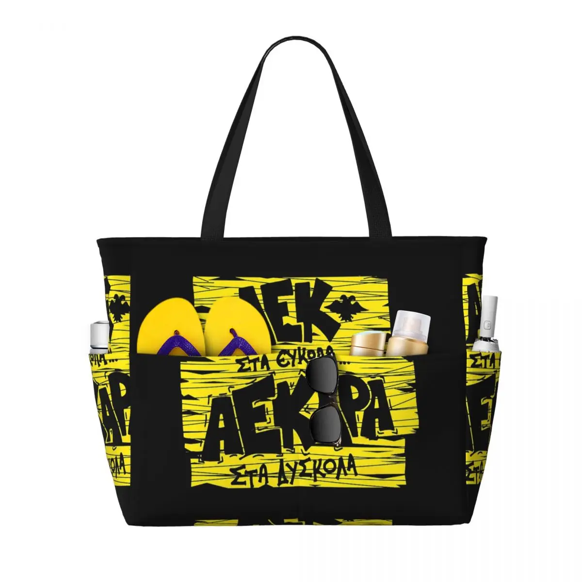 AEK ATHENS Beach Tote Bag Sport Gym Yoga Duffle Large Tote Bag Women Travel Bag Fitness bag