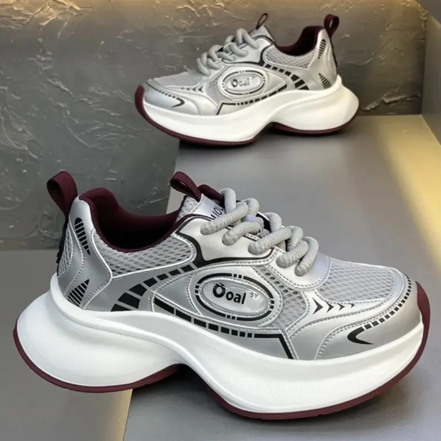 

Men'S Shoes Mesh Sneakers Trendy Board Shoes Thick-Soled Dad Shoes Retro Fashion Casual Versatile Trendy Men'S Shoes