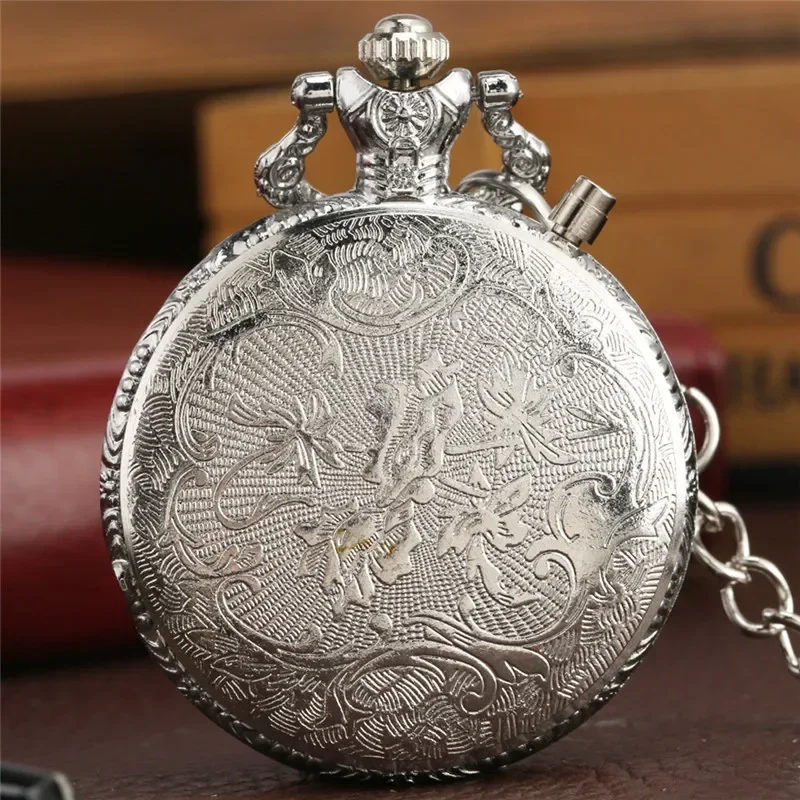 Vintage Antique Luminous LED Men Women Quartz Pocket Watch Train Locomotive Engine Steampunk FOB Light Clock Pendant Chain Gifts