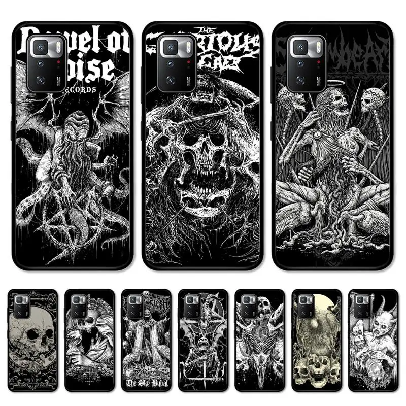 Gothic Fashion Skull Phone Case for Redmi Note 8 7 9 4 6 pro max T X 5A 3 10 lite pro