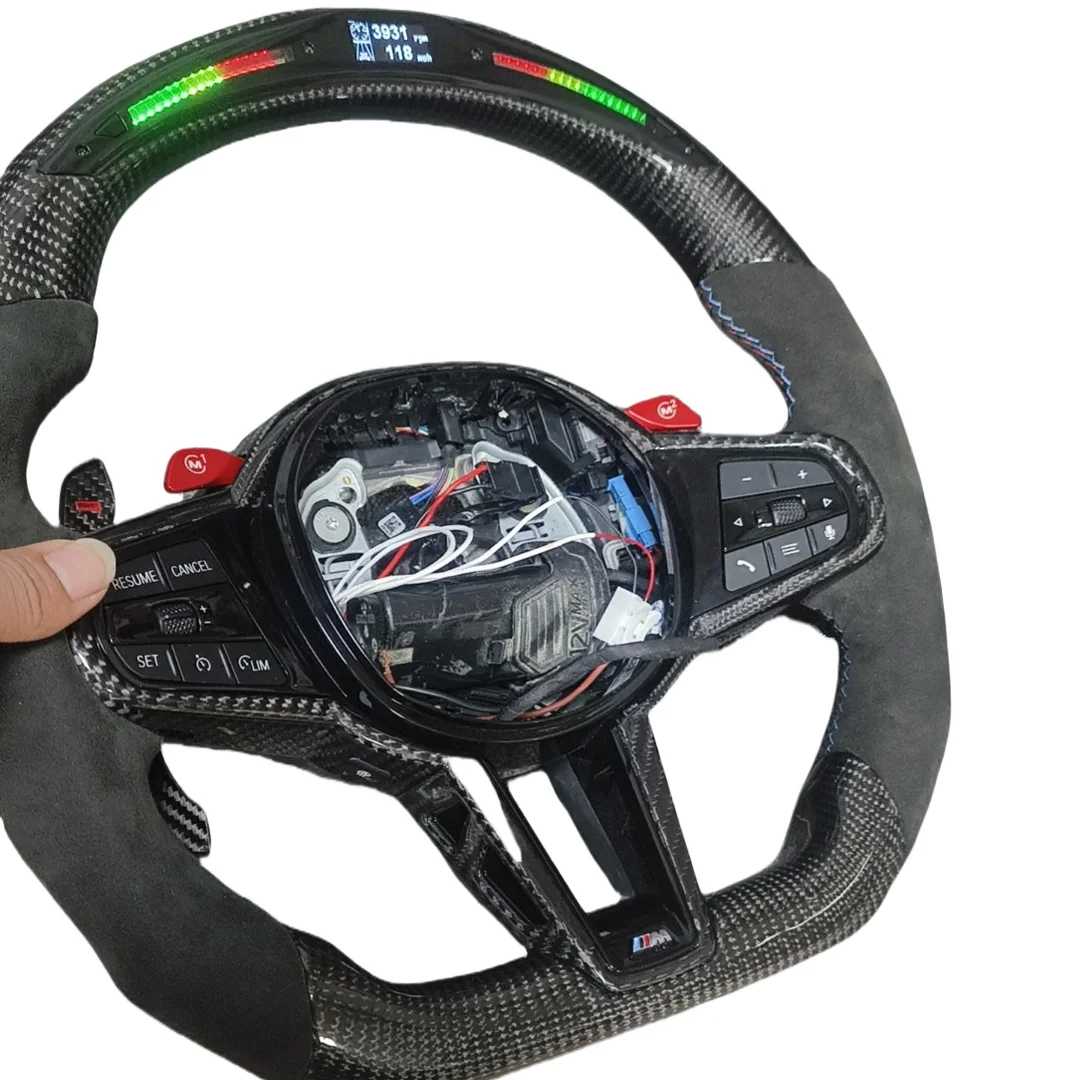 Wholesale leather carbon fiber steering wheel for BMW G20 G28 G29 G30 G32 G38 G11 G12 G05 G01 G02 M3 M4 M5 M6 F92 F90