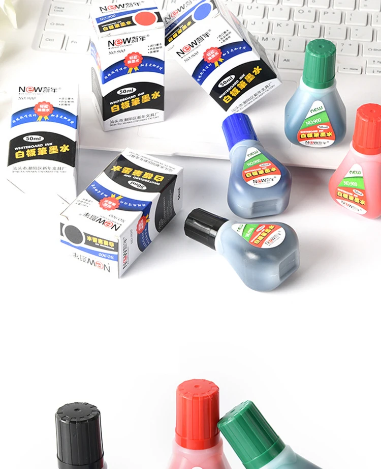 50 ml Whiteboard-Marker-Tinte, 4 Farben: Rot, Blau, Schwarz, Grün, Whiteboard-Marker-Nachfülltinte, für löschbare Whiteboard-Marker-Stifte – Detail 13