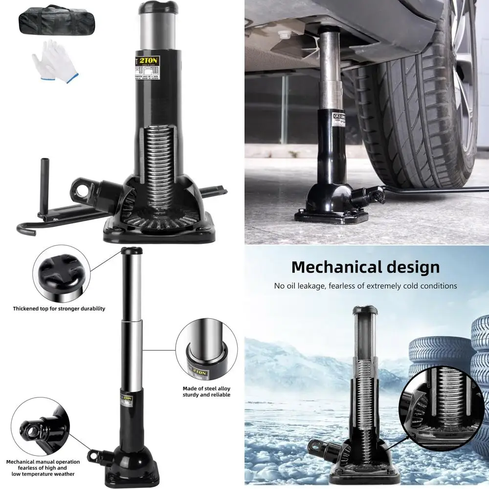 

Dual-Purpose 2-Ton Capacity Screw Jack and Stand, 4000 lb Capacity, Suitable for Off-Road and Overlanding, 7.08 to 15.35 Tire Ra