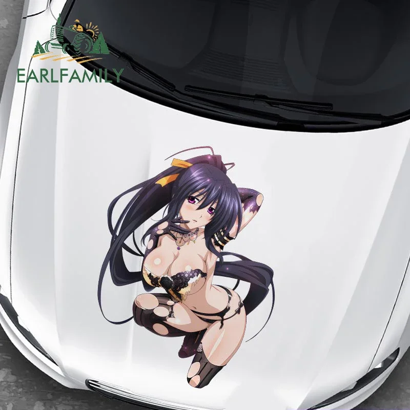 EARLFAMILY 43cm x 33cm for Sexy Anime Girl Himejima Akeno Car Sticker Car Styling NSFW Decal Fashion Auto Vinyl Windows Decals