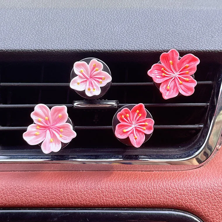 4/6 stücke Auto Parfüm Clip Blume Air Outlet Dekorationen Auto Klimaanlage Air Vent Personalisierte Innen Dekoration Zubehör – Detail 2