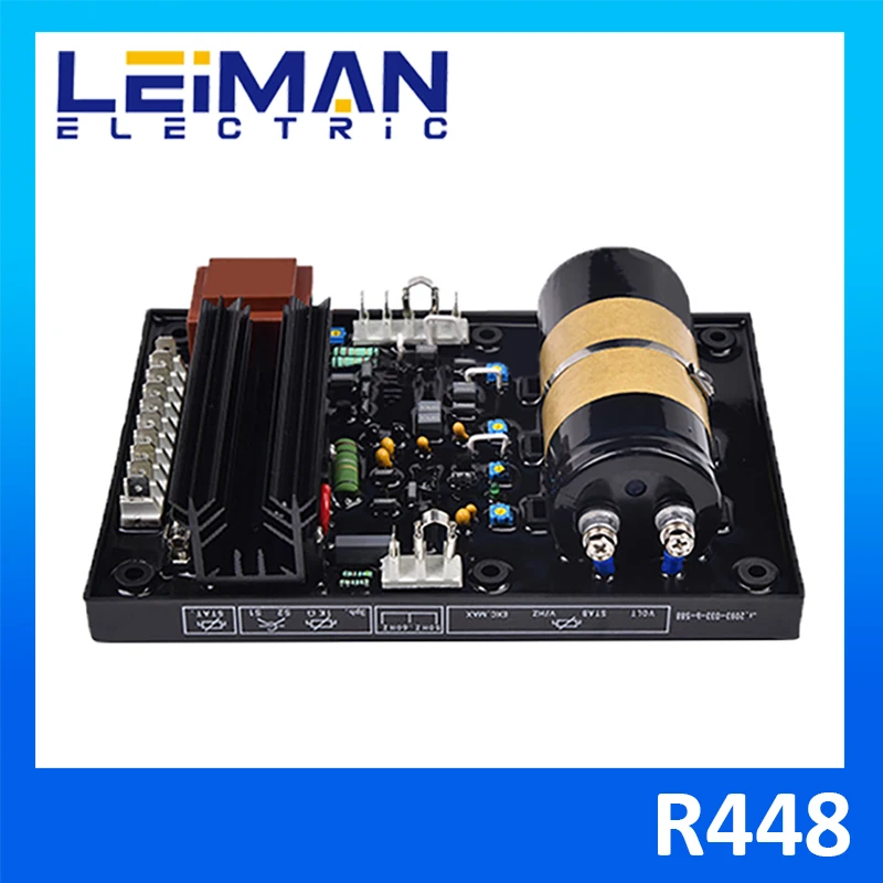 R448 AVR Automatic Voltage Regulator Control Module Stabilizer Big Capacitor Three Phase Adjustable Generator Parts Accessories