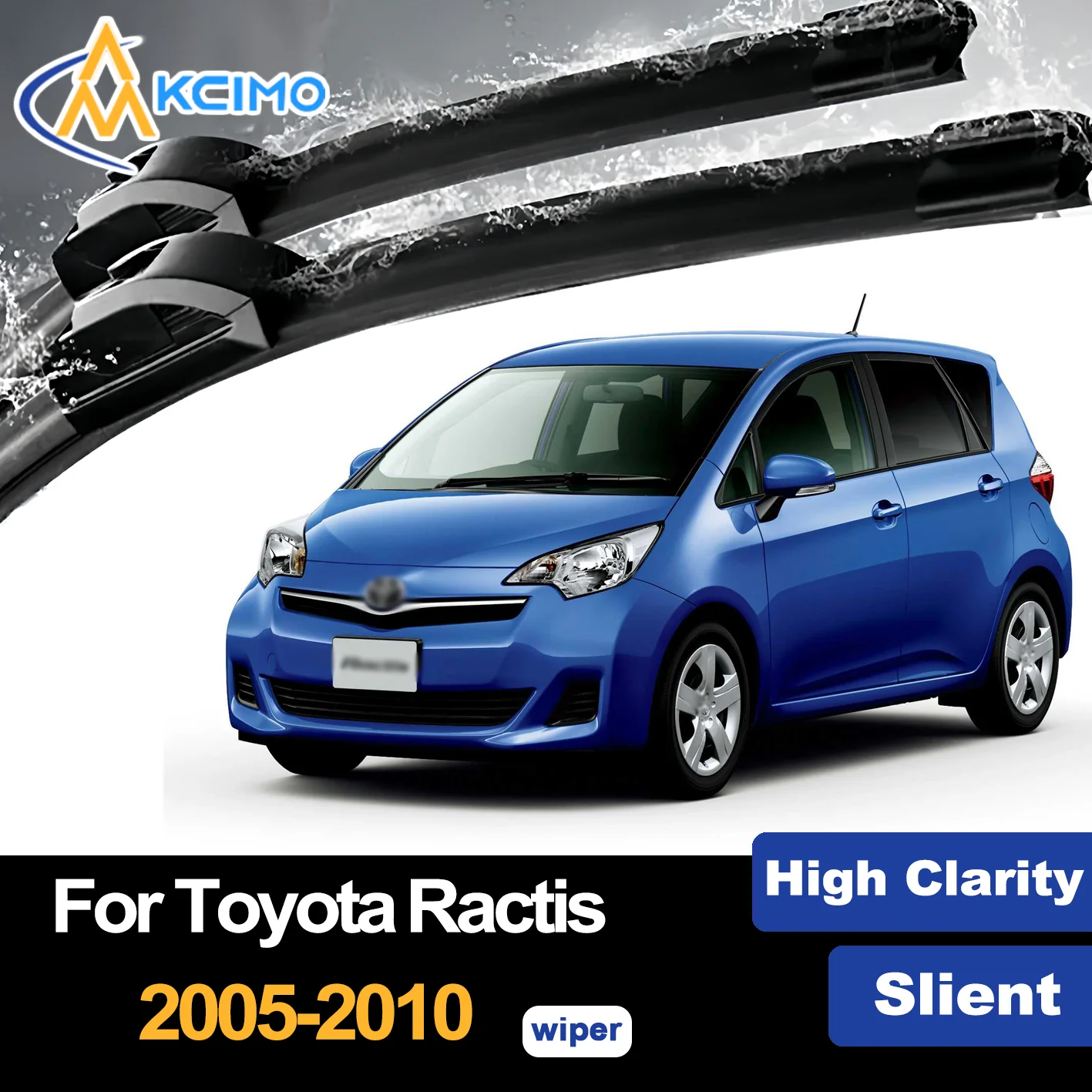 

Front Wiper Blades for Toyota Ractis XP100 2005-2010 2006 2007 2008 Premium Car Windscreen Windshield Window Wiper Accessories