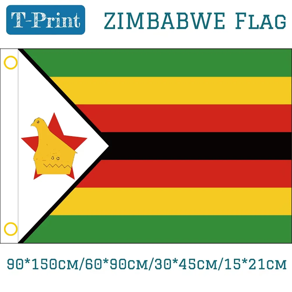 

Zimbabwe National Flag 90*150cm 60*90cm 30*45cm Car Flag 15*21cm 3x5ft Banner Flying