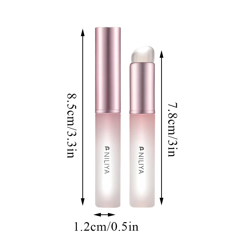 New Silicone Lip Brush With Cap Gradient Color Pink Purple Lipstick Applicator Upgrade Like Fingertip Q Soft Lip Brush No Broken