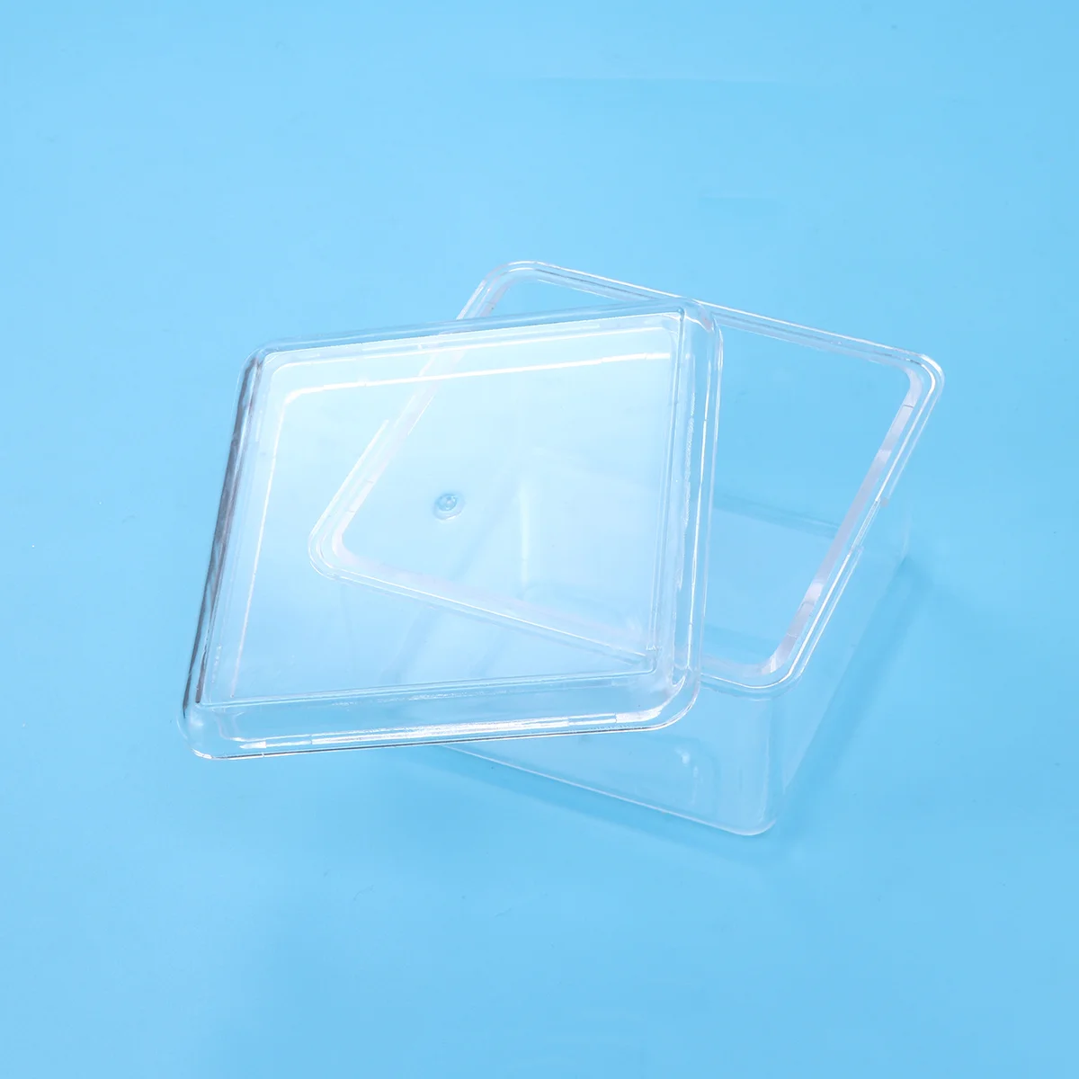 Caja organizadora de maquillaje de acrílico transparente, estuche de almacenamiento transparente para lápiz labial, Perfume, cosméticos, 9x9cm