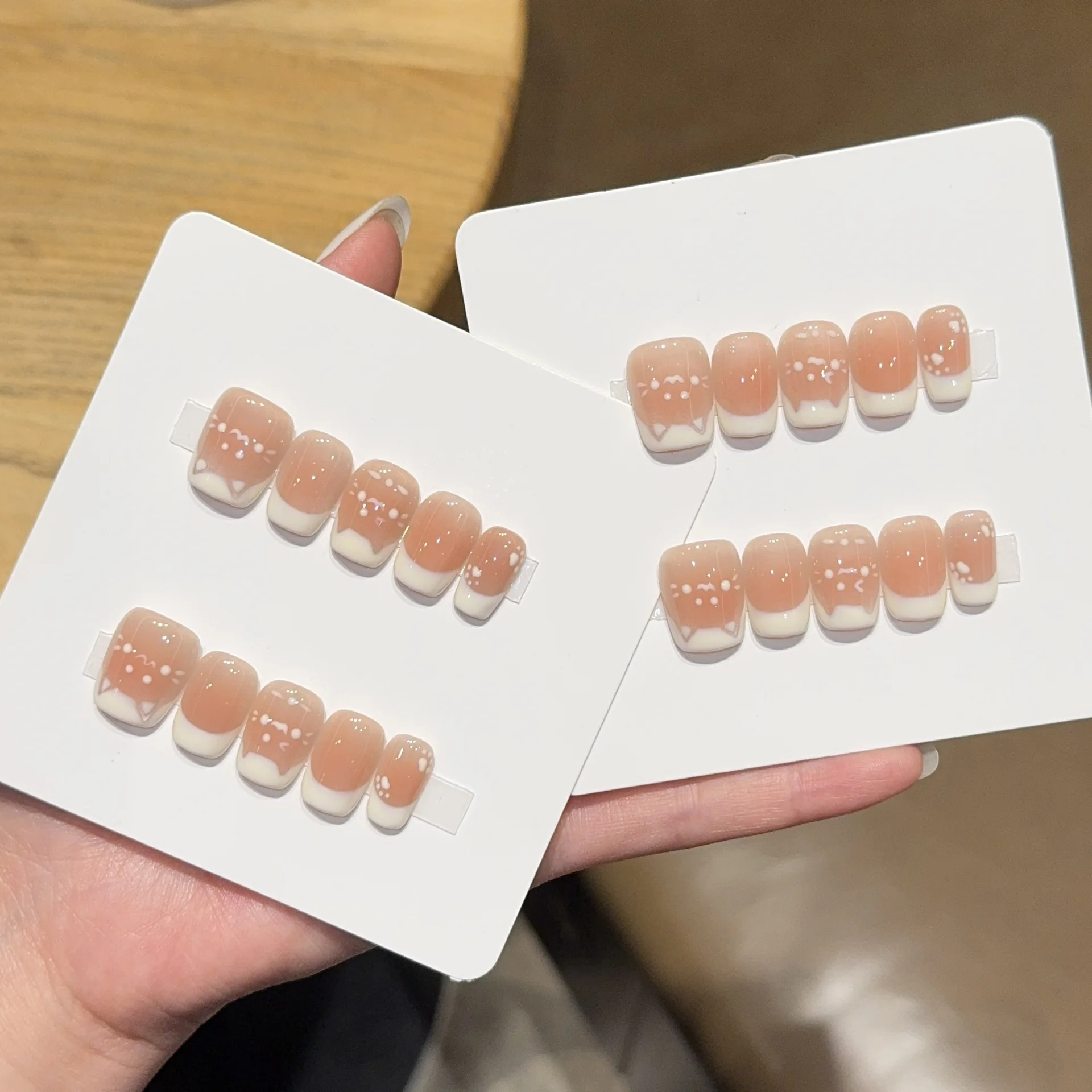 10 Uñas Postizas Cortas Cuadra - Nail Art Full Cat Eye reseña y precio