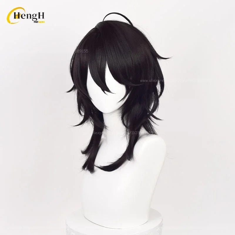 In Stock Anime Synthetic Sakuma Rei Wig Long 45cm Black Cosplay Anime Wig Heat Resistant Hair Halloween Party Wigs +Free Wig Cap