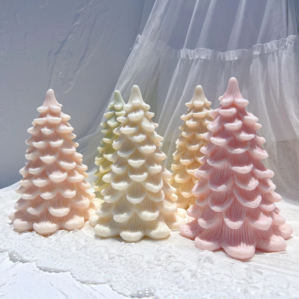 

17.5CM Christmas Tree Silicone Candle Mold Dinner Soy Wax Silicone Mould Christmas Decor Christmas Home Decor Silicone Mold