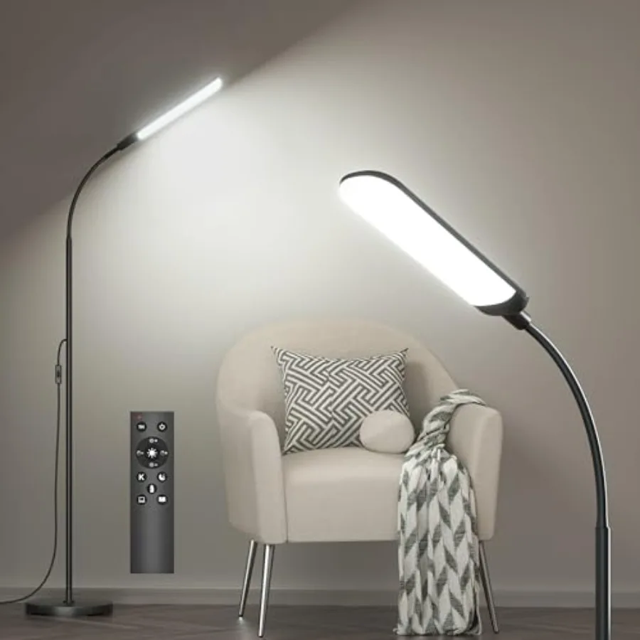 

Floor Lamp 18W Super Bright LED Floor Lamps for Living Room with Remote Stepless Dimming Color Temperature and Brightness Moder