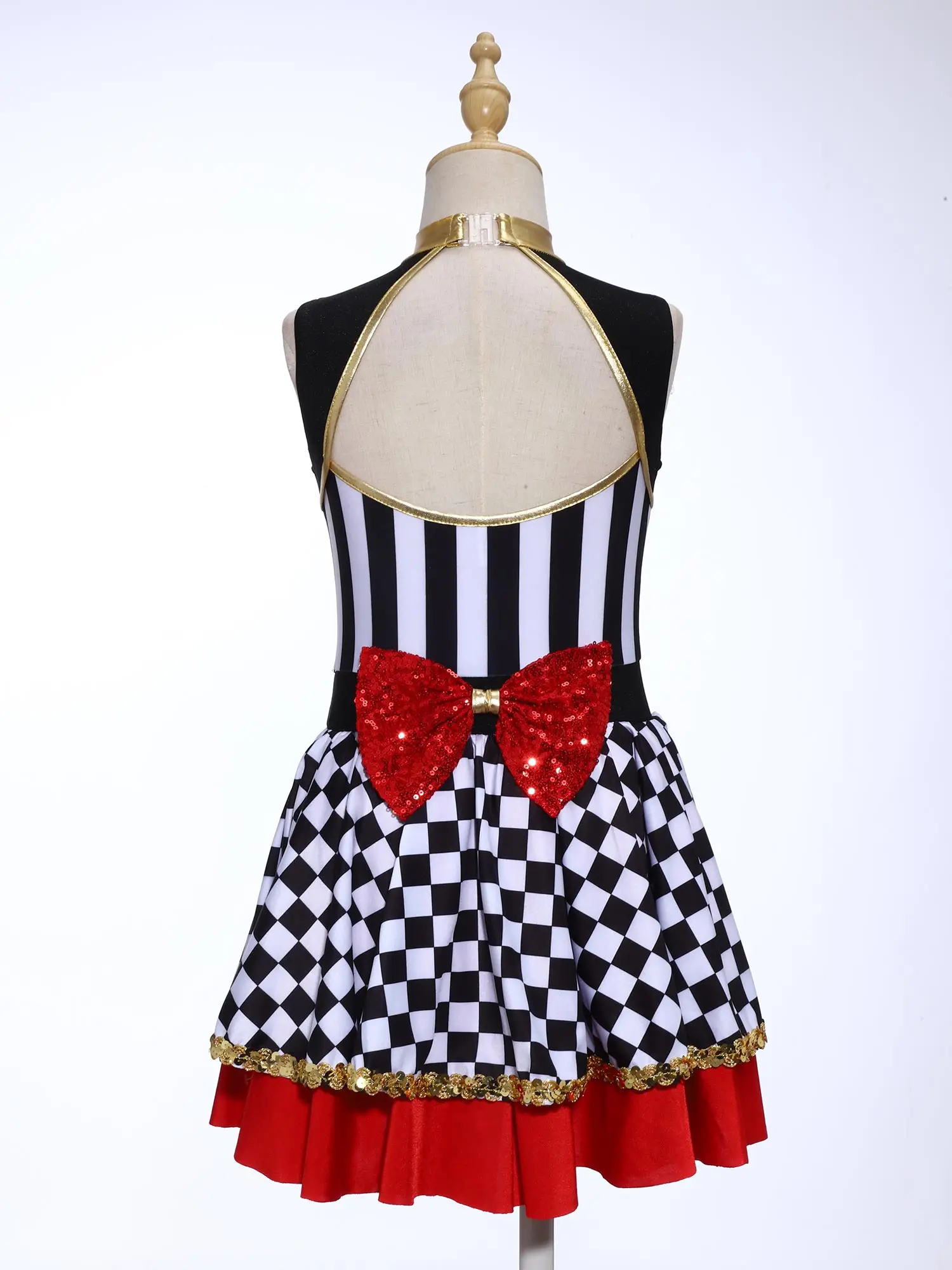 Costume da regina del paese delle meraviglie per ragazze con cuori rossi, vestito da tutù da clown di Natale di Halloween per bambini, feste a tema di carnevale, regali di compleanno