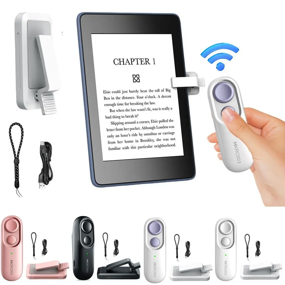 

Wireless RF Remote Page Turner Smart Practical Remote Control Clicker with Hand Strap for Kindle Paperwhite Oasis Kobo Ereaders