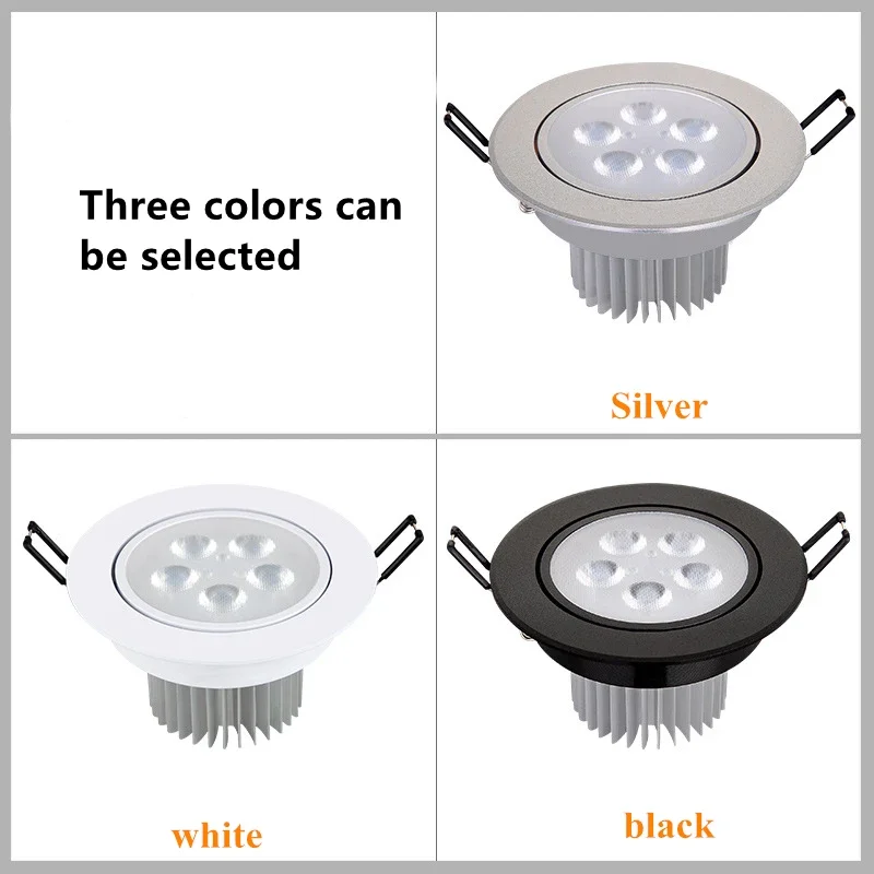 CRI 98 Embedded Dimmable LED Downlights 3W6W10W14W18W24W Anti Glare High-power Ceiling Lamp Spot Lights AC90-260V For Home Use