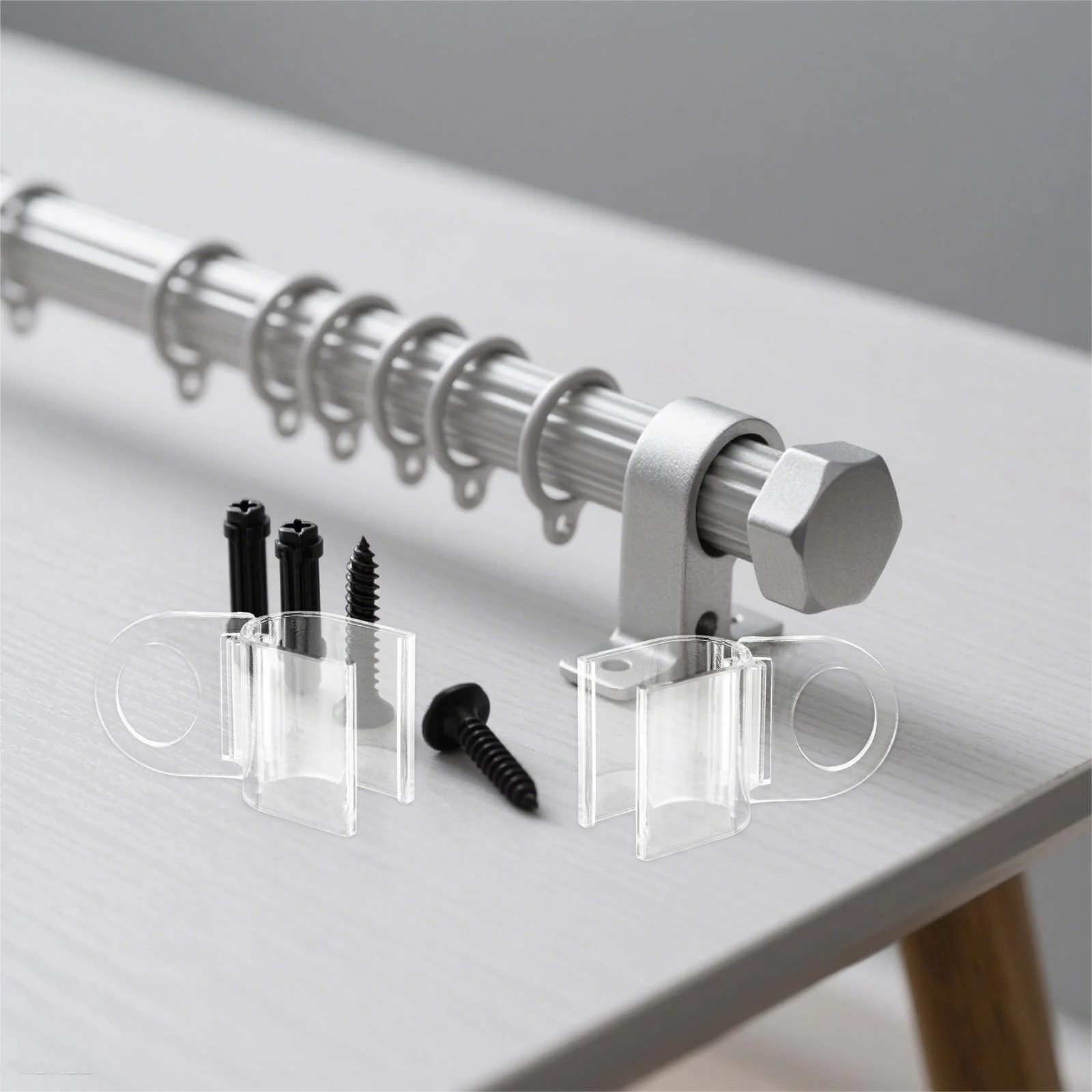 

6Pcs U Shaped Curtain Fasteners Clear Plastic Clips for Roller Shades Window Blinds Drapery Roller Shades Pull Down Clips