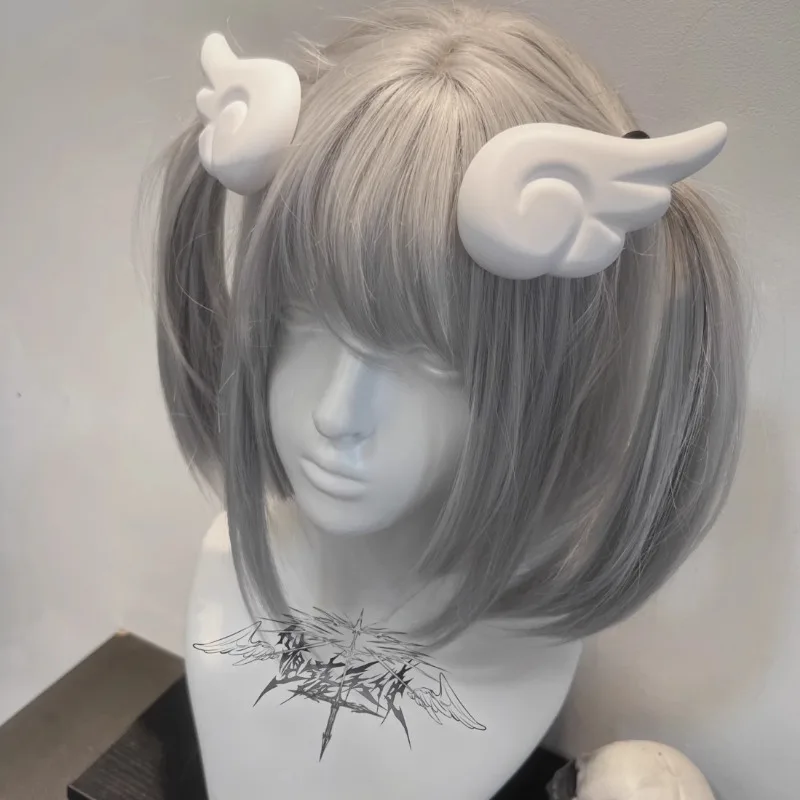 Giapponese Harajuku Steampunk copricapo ali d'angelo Y2K tornante Lolita ragazze piccanti accessori per capelli Anime gotici