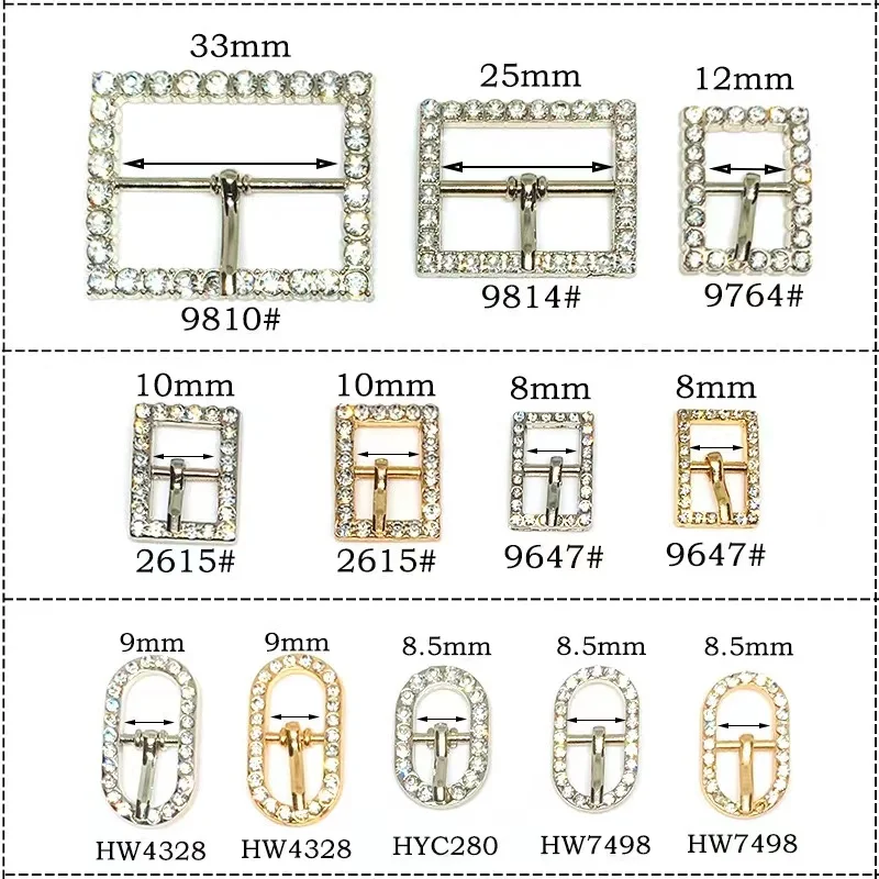 New alloy multi size diamond belt buckle rectangular sun shaped buckle diamond inlaid women\'s sandals oval buckle