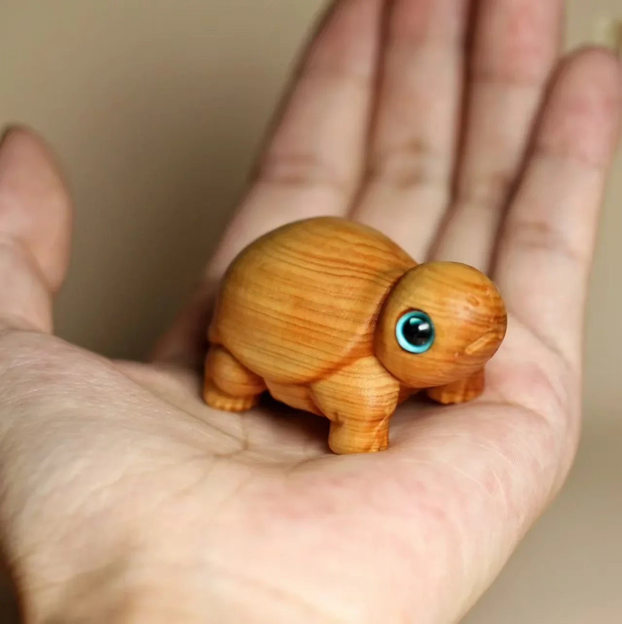 Wealthy Turtle Carving Wooden Handheld Item Prosperous Turtle Long Lifespan Turtle Money Turtle Decorative Car Accessory