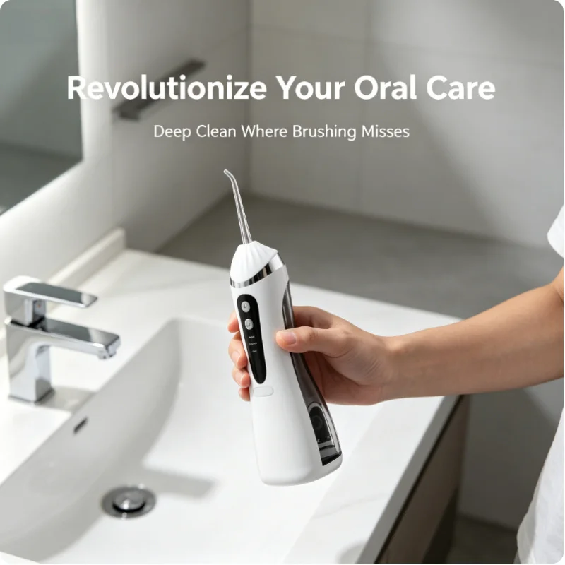 Portable Rechargeable Oral Irrigator IP65 Waterproof 3 Cleaning Modes Dental Jet Floss Teeth Whitening 200ML Water Flosser