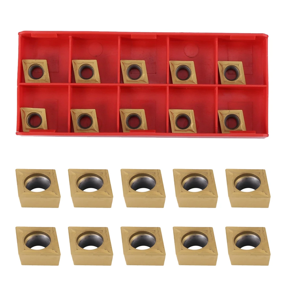 

CNC Carbide Insert High Quality Metal Tools Lathe Yellow 20pcs Accessories CCMT32.51 CVD+PVD Turning Tool 20PCS