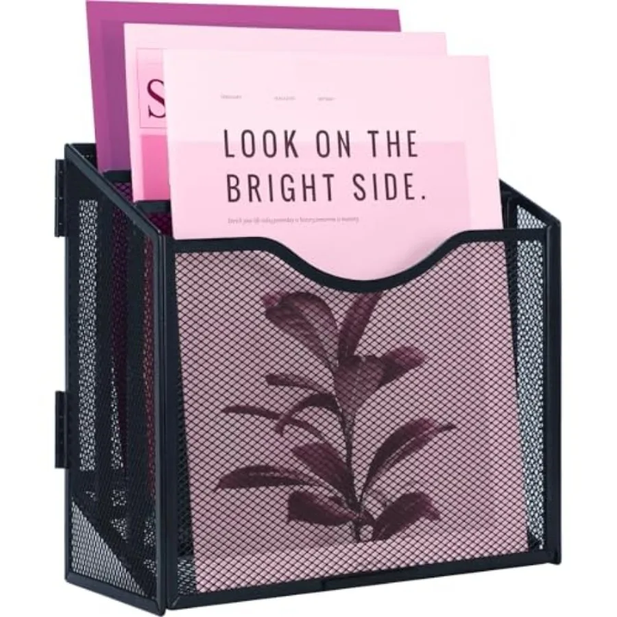 Metal Mesh Desk File Organizer with 3 Compartments