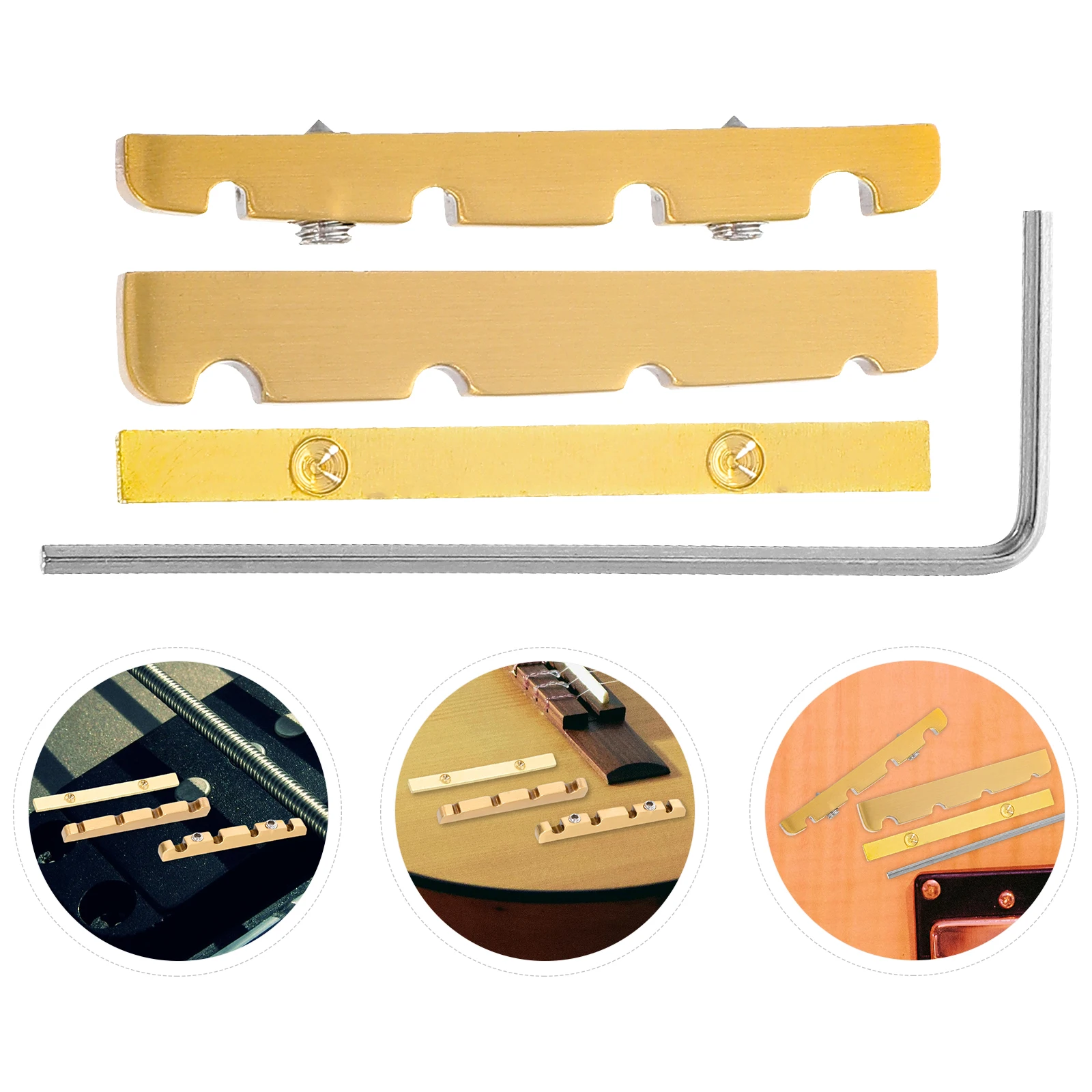 

Electric Bass Accessories Nut Guitar Brass Metal Hardware Adjustable Replacement