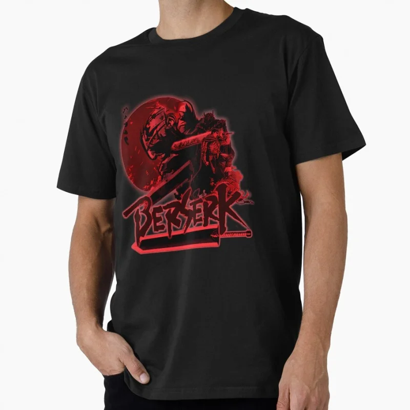 

0922 Guts Berserk Japanese Anime Gift t shirt 100% cotton print clothing Swordsman Manga Graphic Tee Y2K clothes Large size Tops