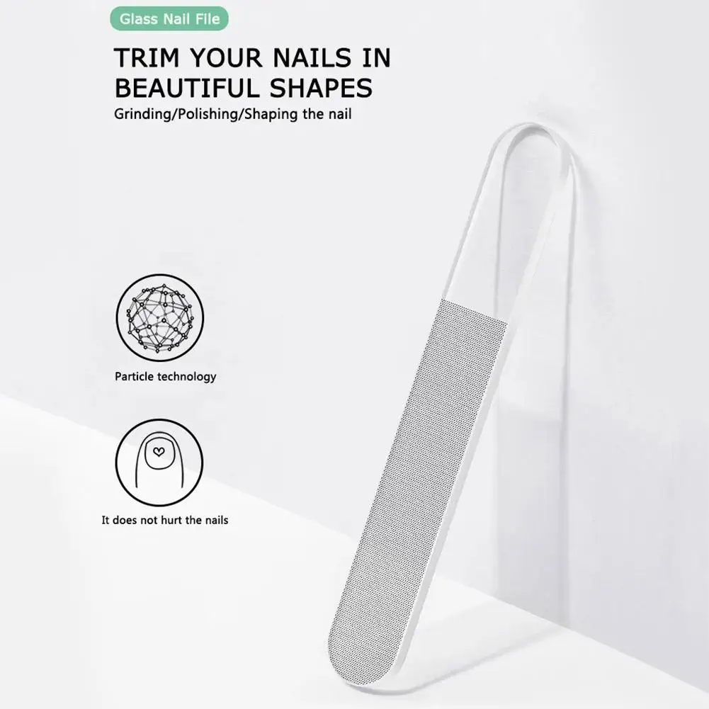 Glass Nail File Professional Sanding Polishing Tool Equipment Transparent Nail Files File Art Nail Files Art Manicure U2L8