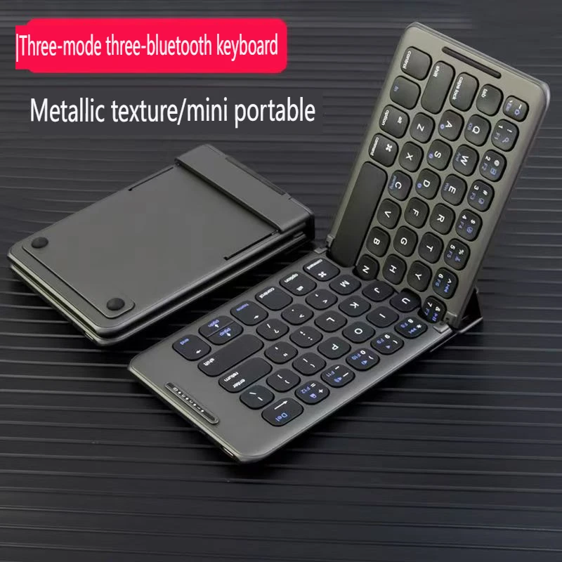 Bluetooth Folding Keyboard USB Type C Keypad Foldable Wireless Keyboard for Windows Android Ios for Ipad Computer Tablet PcPhone
