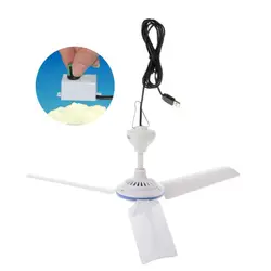 3V Ceiling Fan Portable Mini Fans for Camping Outdoor Gazebo Mini Hanging Tents Fan White USB Fan