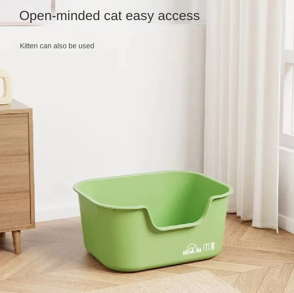 Extra-large Cat Litter Box Semi-enclosed Cat Toilet Spatter-proof Odor-proof Cat Sandbox Puppy Litter Tray Pet Cleaning Products