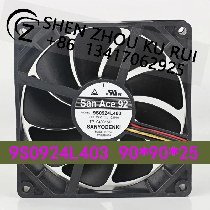 New Sanyo 24V 0.04A 9025 9CM Three-wire server Low Noise Frequency changer 9S0924L403 Cooling fan