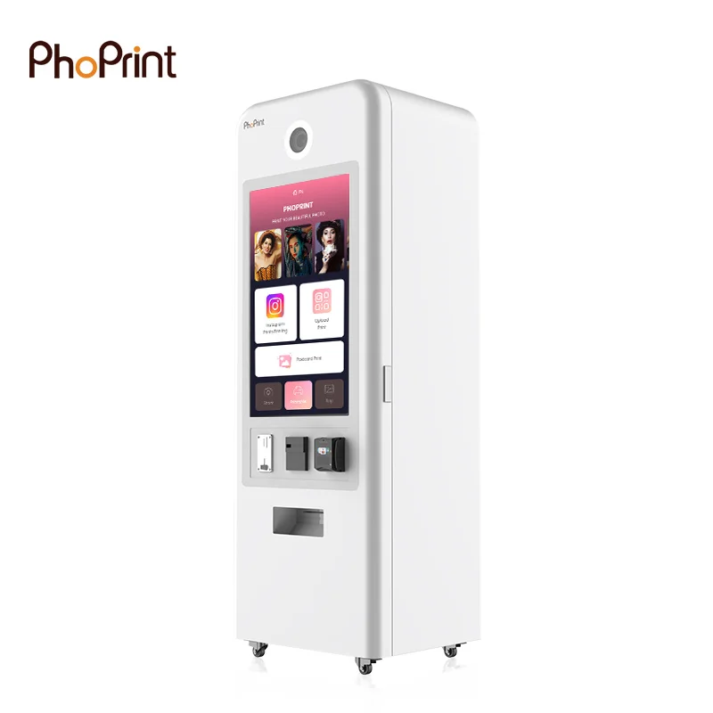 Payment Photo Booth Kiosk With MDB Protocol DSLR Camera And Thermal Printer For Retro Photos